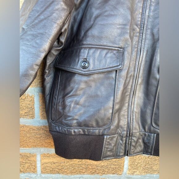 RoundTree & Yorke Lamb Skin Leather pilot jacket large - Picture 3 of 17